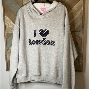 Edikted Gray 'I Love London' Sweater